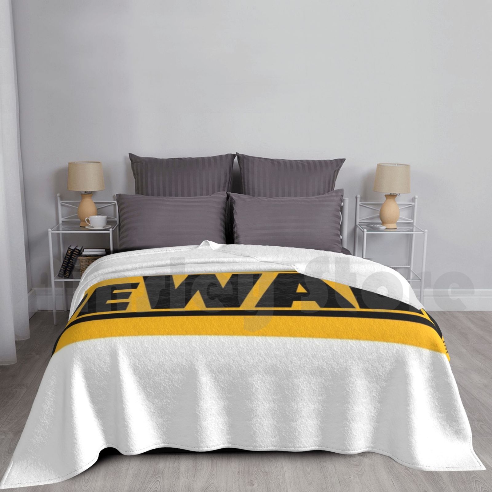 Power Tools Yellow And Black - Elektronarzędzia Żółto-Czarne Koc Moda Personalizacja Bezprzewodowe
