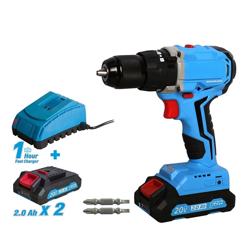 Power Tools Combo Kits - Zestaw elektronarzędzi: wiertarko-wkrętarka akumulatorowa 20V, bezszczotkowa,